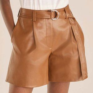 NWT! Rebecca Taylor | Light Brown Belted Shorts  PB1-14